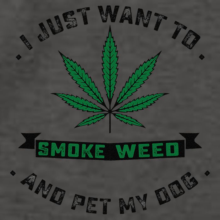 I Just Want To Smoke Weed And Pet My Dog Funny Stoner Vector Backpack