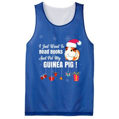 I Just Want To Read Books Cute Guinea Pig Christmas Gift Mesh Reversible Basketball Jersey Tank