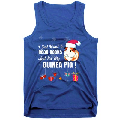 I Just Want To Read Books Cute Guinea Pig Christmas Gift Tank Top