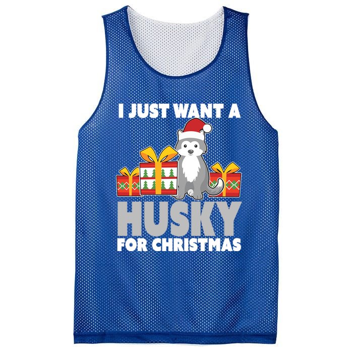 I Just Want A Husky For Christmas Cute Christmas Husky Great Gift Mesh Reversible Basketball Jersey Tank