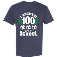 I Kicked 100 Days Of School Soccer Player Costume Boy Garment-Dyed Heavyweight T-Shirt