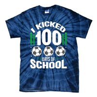 I Kicked 100 Days Of School Soccer Player Costume Boy Tie-Dye T-Shirt