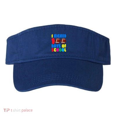 I Kicked 100 Days Of School Football Sports Player Gift Visor