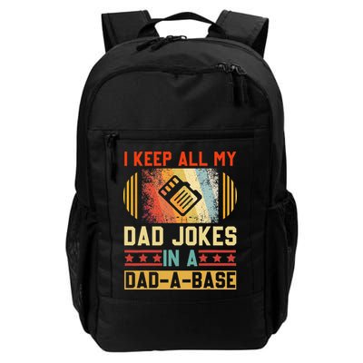 I Keep All My Dad Jokes In A DadABase Vintage Fathers Day Backpack