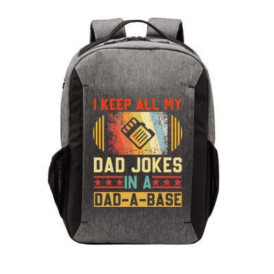 I Keep All My Dad Jokes In A DadABase Vintage Fathers Day Vector Backpack