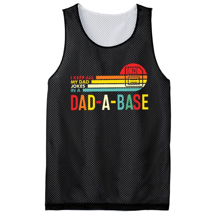 I Keep All My Dad Jokes In A Dadabase New Dad Mesh Reversible Basketball Jersey Tank