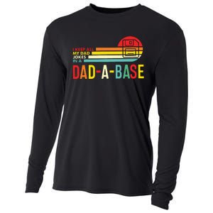 I Keep All My Dad Jokes In A Dadabase New Dad Cooling Performance Long Sleeve Crew