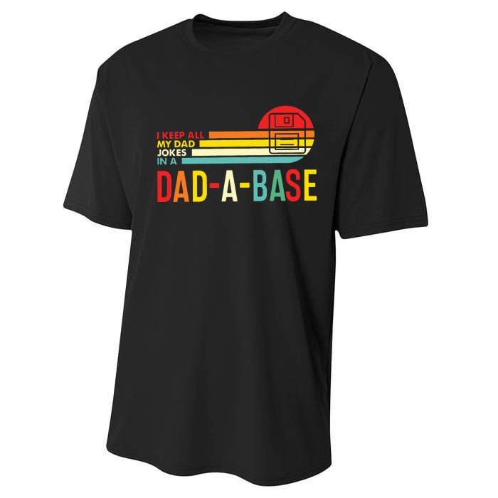 I Keep All My Dad Jokes In A Dadabase New Dad Performance Sprint T-Shirt