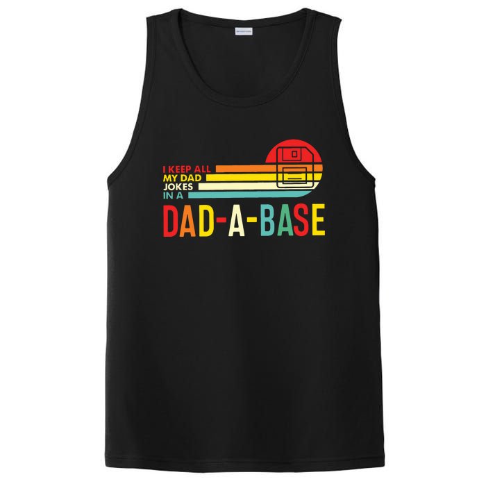 I Keep All My Dad Jokes In A Dadabase New Dad PosiCharge Competitor Tank