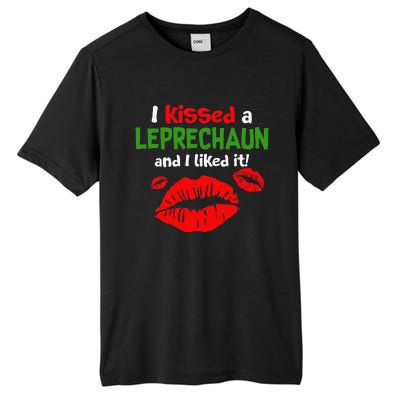 I Kissed A Leprechaun St Patricks Outfit For Women Tall Fusion ChromaSoft Performance T-Shirt