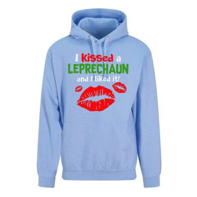 I Kissed A Leprechaun St Patricks Outfit For Women Unisex Surf Hoodie