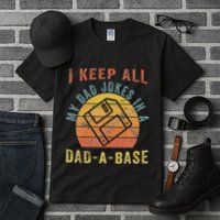 I Keep All My Dad Jokes In A Dadabase Vintage Father Dad Tall T-Shirt