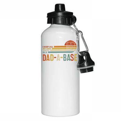 I Keep All My Dad Jokes In A Dadabase Aluminum Water Bottle 