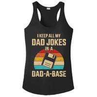 I Keep All My Dad Jokes In A Dad A Base Ladies PosiCharge Competitor Racerback Tank