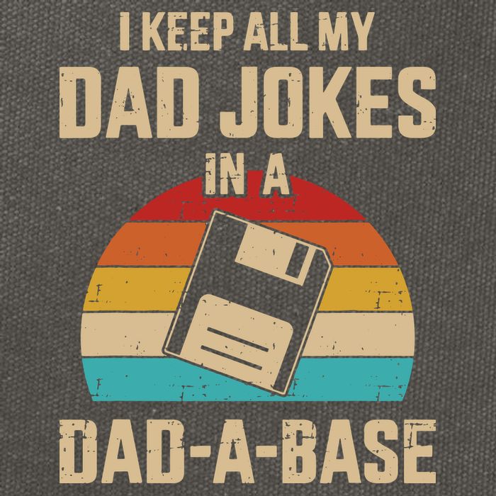 I Keep All My Dad Jokes In A Dad A Base Cotton Canvas Backpack