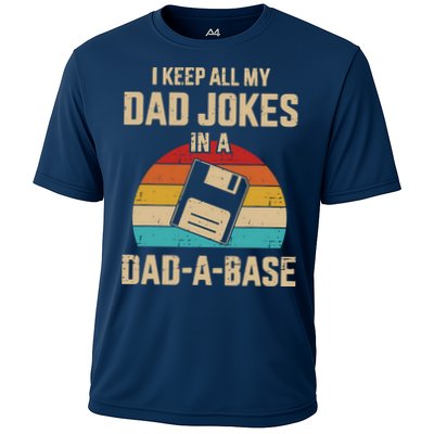 I Keep All My Dad Jokes In A Dad A Base Performance Shirt