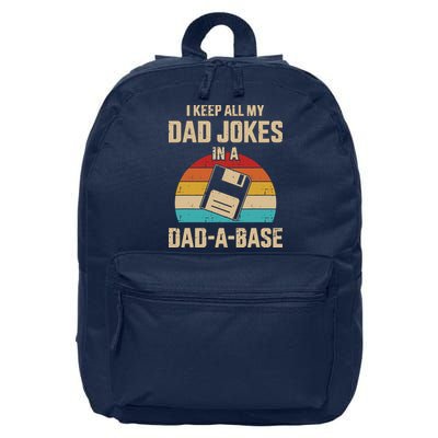 I Keep All My Dad Jokes In A Dad A Base 16 in Basic Backpack