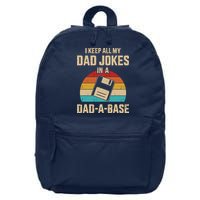 I Keep All My Dad Jokes In A Dad A Base 16 in Basic Backpack