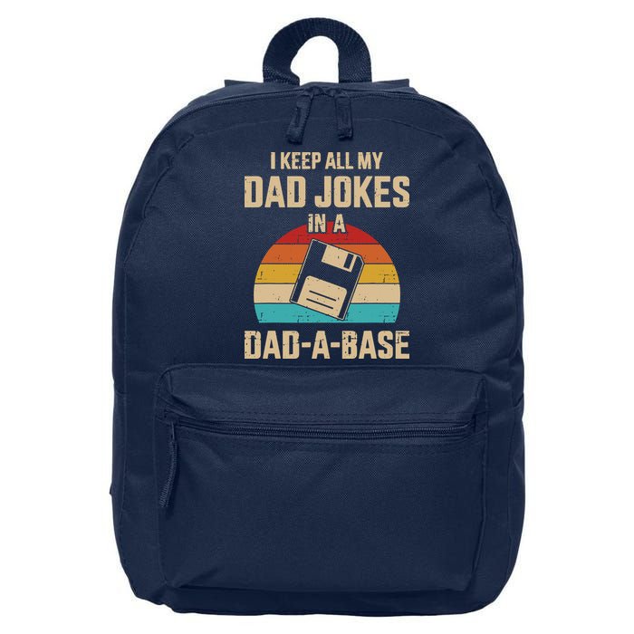 I Keep All My Dad Jokes In A Dad A Base 16 in Basic Backpack