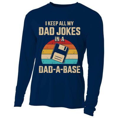 I Keep All My Dad Jokes In A Dad A Base Cooling Performance Long Sleeve Crew
