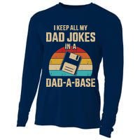 I Keep All My Dad Jokes In A Dad A Base Cooling Performance Long Sleeve Crew