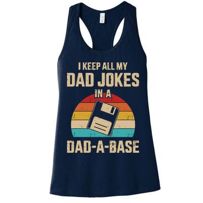 I Keep All My Dad Jokes In A Dad A Base Womens Tank Top