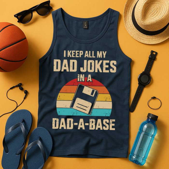 I Keep All My Dad Jokes In A Dad A Base Tank Top