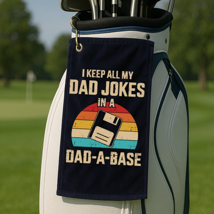 I Keep All My Dad Jokes In A Dad A Base Golf Towel