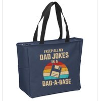 I Keep All My Dad Jokes In A Dad A Base Zip Tote Bag