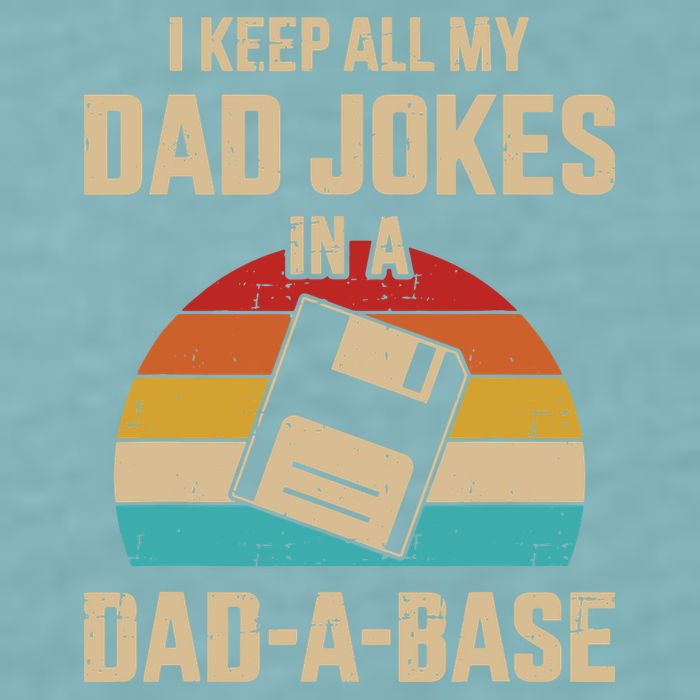 I Keep All My Dad Jokes In A Dad A Base Sueded Cloud Jersey T-Shirt