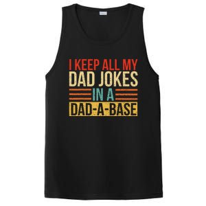 I Keep All My Dad Jokes In A Dadabase Fathers Day Gift PosiCharge Competitor Tank