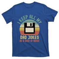 I Keep All My Dad Jokes In A Dadcute Giftacute Giftbase Vintage Father Dad Gift T-Shirt