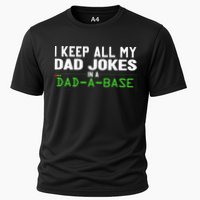 I Keep All My Dad Jokes In A Dad A Base Dad Sarcastic Funny Performance Shirt