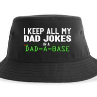 I Keep All My Dad Jokes In A Dad A Base Dad Sarcastic Funny Sustainable Bucket Hat