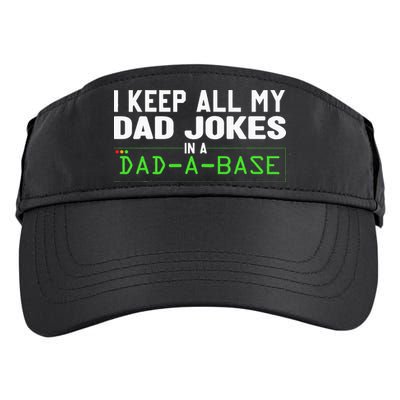 I Keep All My Dad Jokes In A Dad A Base Dad Sarcastic Funny Adult Drive Performance Visor