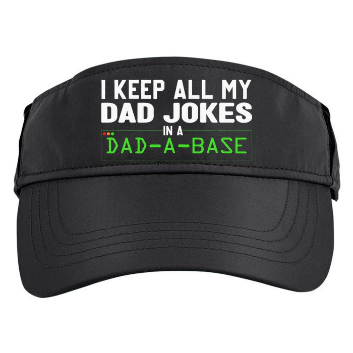 I Keep All My Dad Jokes In A Dad A Base Dad Sarcastic Funny Adult Drive Performance Visor
