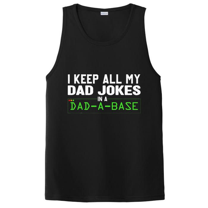 I Keep All My Dad Jokes In A Dad A Base Dad Sarcastic Funny PosiCharge Competitor Tank