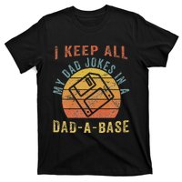 I Keep All My Dad Jokes In A Dadabase Vintage Father Dad T-Shirt