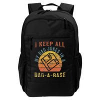 I Keep All My Dad Jokes In A Dadabase Vintage Father Dad Daily Commute Backpack