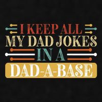 I Keep All My Dad Jokes In A Dad A Base Ladies PosiCharge Tri-Blend Wicking Tank