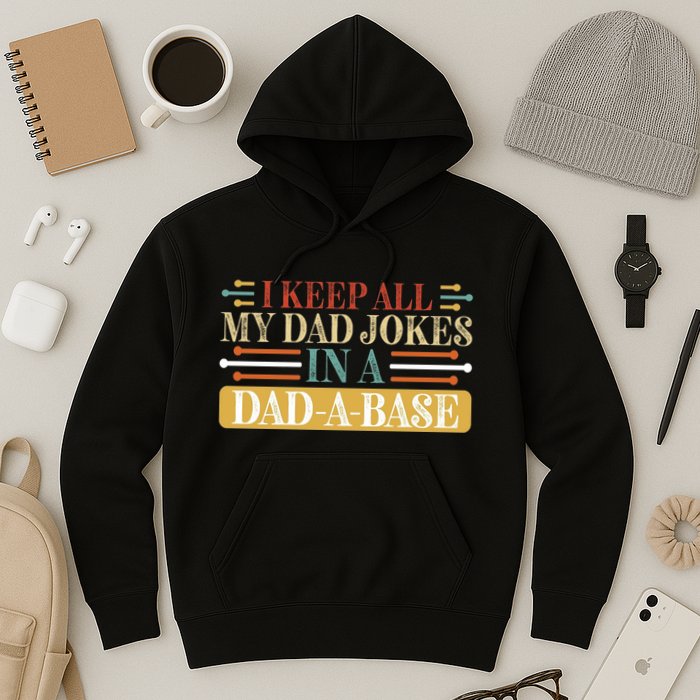 I Keep All My Dad Jokes In A Dad A Base Hoodie
