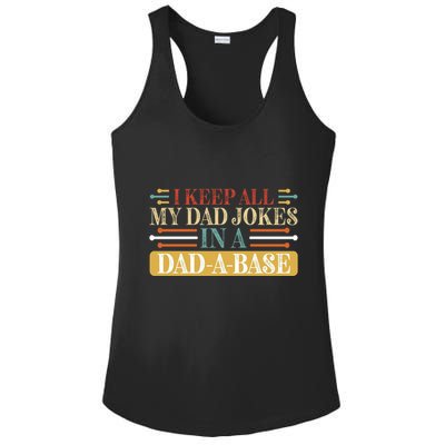 I Keep All My Dad Jokes In A Dad A Base Ladies PosiCharge Competitor Racerback Tank