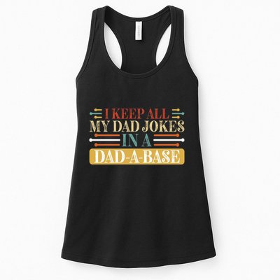 I Keep All My Dad Jokes In A Dad A Base Womens Tank Top