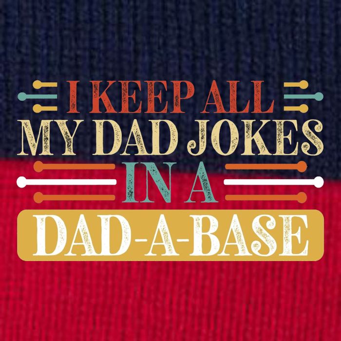 I Keep All My Dad Jokes In A Dad A Base Pom Pom 12in Knit Beanie