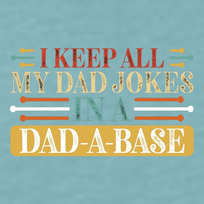 I Keep All My Dad Jokes In A Dad A Base Sueded Cloud Jersey T-Shirt