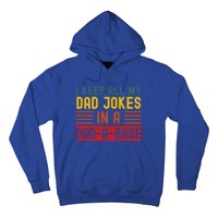 I Keep All My Dad Jokes In A Dadgiftagiftbase Vintage Fathers Day Great Gift Hoodie