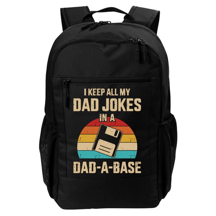 I Keep All My Dad Jokes In A DadABase Vintage Fathers Day Backpack