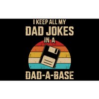 I Keep All My Dad Jokes In A DadABase Vintage Fathers Day Bumper Sticker