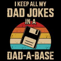 I Keep All My Dad Jokes In A DadABase Vintage Fathers Day Flatbill Hat