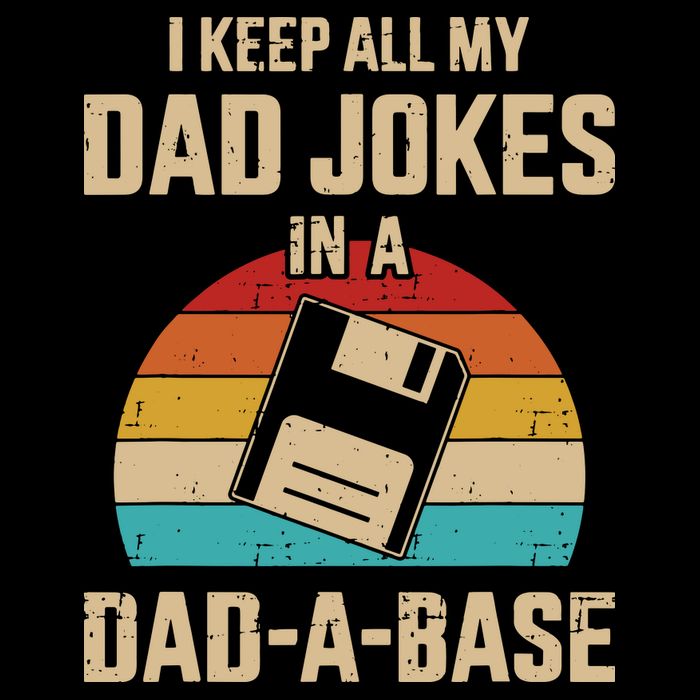 I Keep All My Dad Jokes In A DadABase Vintage Fathers Day Flatbill Hat